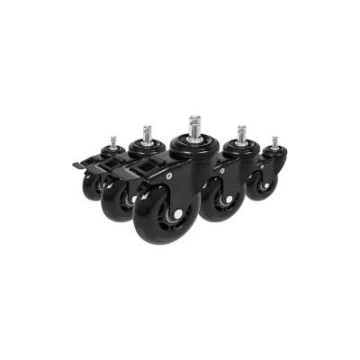 hjh OFFICE Stuhlrollen 5x ROLO SKATE S 11mm/75mm 100 % Polyurethan