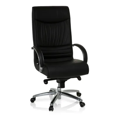 hjh OFFICE XXL Drehstuhl XXL F 400 Leder mit Armlehnen