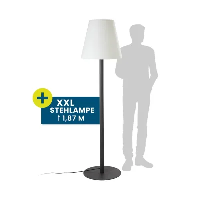 Hoberg Standleuchte dimmbar 220V schwarz/weiß