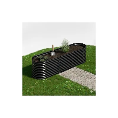 Hochbeet Stahl Oval - L - 320(L) x 80(W) x 80 (H) - Anthrazit
