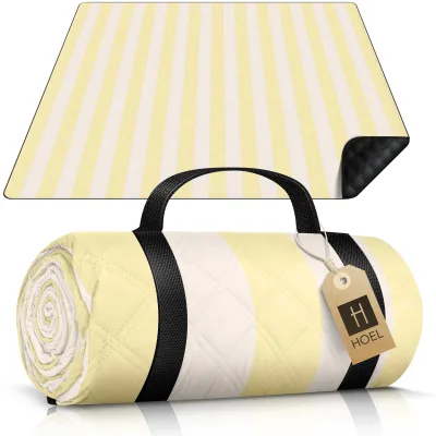 HOEL Picknickdecke Gelb - Ivory