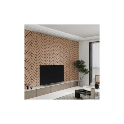 HOME DELUXE Akustikpaneel Fischgrätenoptik VEGA Grey Oak 12er Set - 80 x 40 cm