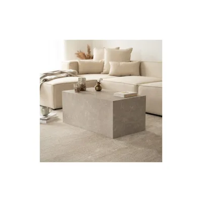 HOME DELUXE Couchtisch Marmor AMIRI L - 95 x 50 cm Schwarz