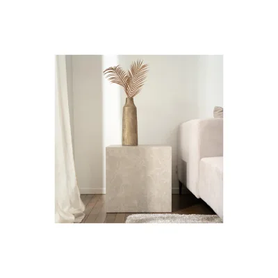 HOME DELUXE Couchtisch Marmor AMIRI M - 50 x 50 cm Grau