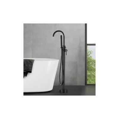 HOME DELUXE Design Standarmatur freistehend MOON – Matt Schwarz