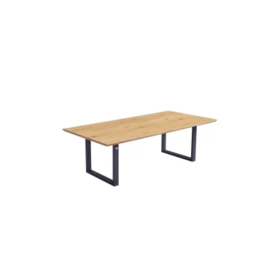 HOME DELUXE Esstisch Eckig AVENCIA inkl. U-Fuß - 240 x 120 cm Fishbone Oak
