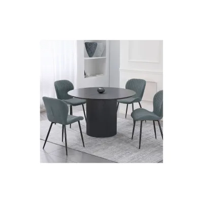 HOME DELUXE Esstisch Rund CAMILLO -  Dark Oak