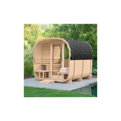 HOME DELUXE Gartensauna HYGGE DELUXE - 230 cm x 220 cm für 4-6 Personen