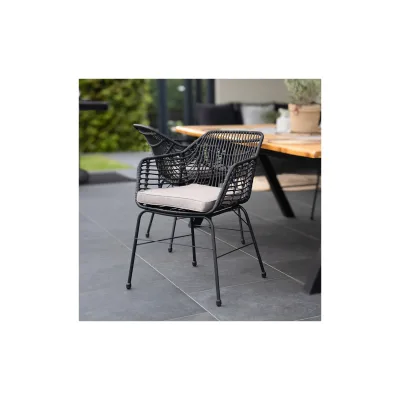 HOME DELUXE Gartenstuhl inkl. Sitzkissen TARA - 8er Set