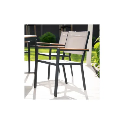 HOME DELUXE Gartenstuhl stapelbar SEDIA - 5erSet