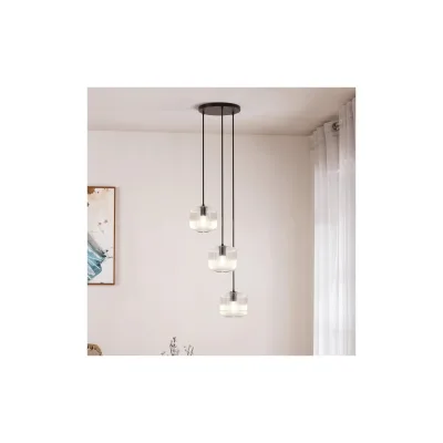 HOME DELUXE Hängeleuchte aus Glas LILY - Transparent
