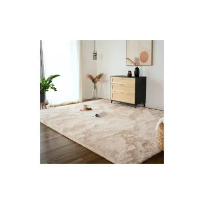 HOME DELUXE Hochflor Teppich SOFI - 150 x 80 cm Altrosa