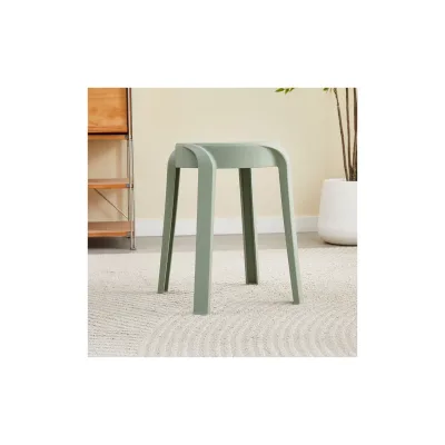HOME DELUXE Hocker stapelbar NIVO – Weiß, 2er Set