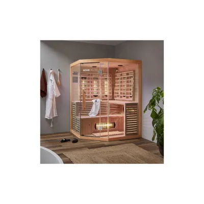 HOME DELUXE Infrarotkabine mit Vollspektrumstrahler SAHARA XXL - 150 x 150 cm für 4 Personen