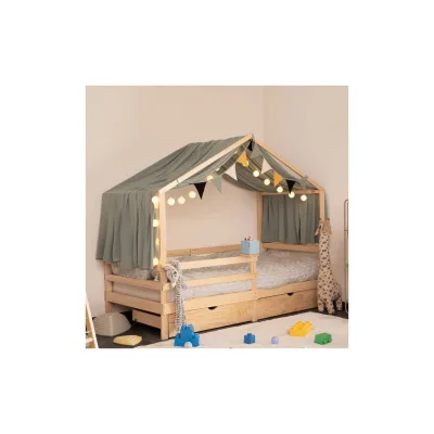 HOME DELUXE Kinderbett mit Schubladen WOLKENLAND – 90 x 200 cm Natur