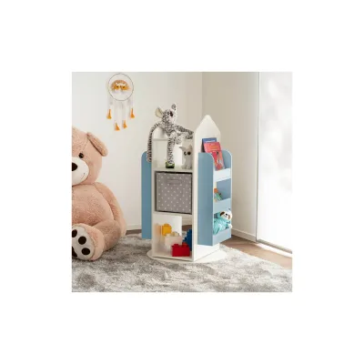 HOME DELUXE Kinderregal drehbar JUNA - 60 x 60 cm Blau