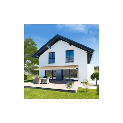 HOME DELUXE LED Vollkassettenmarkise elektrisch ELOS - 585 x 300 cm Sandfarbe