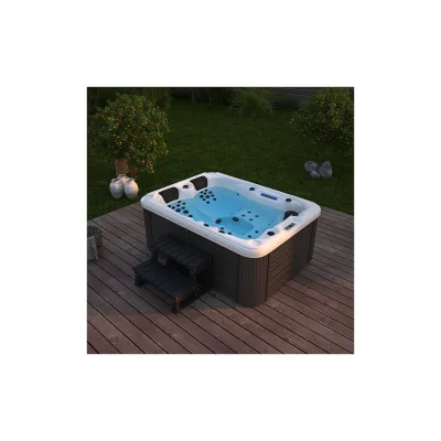 HOME DELUXE Outdoor Whirlpool BEACH - Mit Treppe und Thermoabdeckung