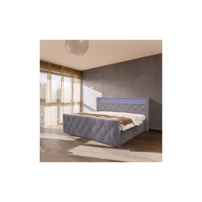 HOME DELUXE Polsterbett inkl. Matratze und Topper VELARA - 180 x 200 cm Beige