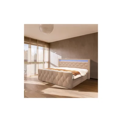 HOME DELUXE Polsterbett VELARA - 180 x 200 cm Dunkelgrau