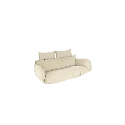 HOME DELUXE Polyrattan Hängesessel Kissen TWIN - Grau