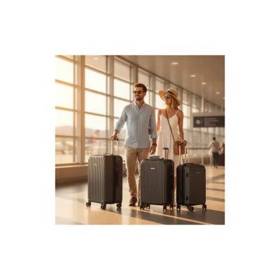 HOME DELUXE Reisekoffer Set VAYA – 3-teilig, Schwarz