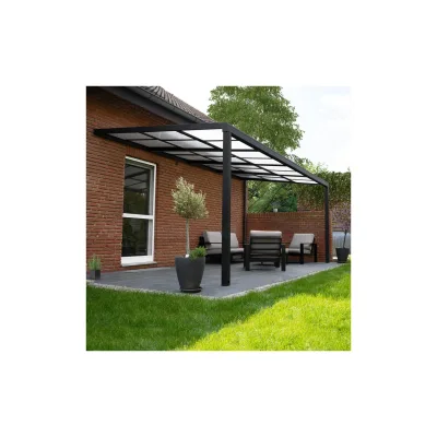 HOME DELUXE Terrassenüberdachung SOLIS DELUXE - 290 x 295 x cm Grau