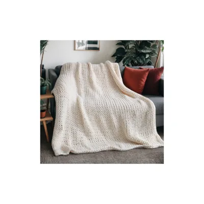HOME DELUXE Webdecke LIAN Beige - 140 x 200 cm