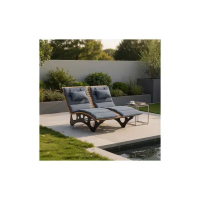 HOME DELUXE Wellenholzliege/Waldsofa inkl. 2x Auflage TAIGA