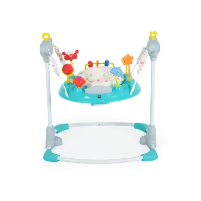 Hopser Vista mit Spielcenter, Musik, Licht, MP3-Anschluss, Höhe einstellbar grau türkis