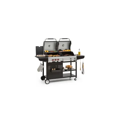 Hot & Hot Gasgrill 8,5kW 3 Brenner höhenverstellbar schwarz