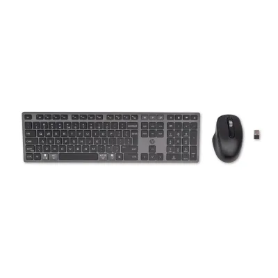 HP 720 Kombo mit wiederaufladbarer kabelloser Tastatur und Maus für mehrere Geräte (9T5A9AA, Funk, Bluetooth, USB Type-A-Anschluss)