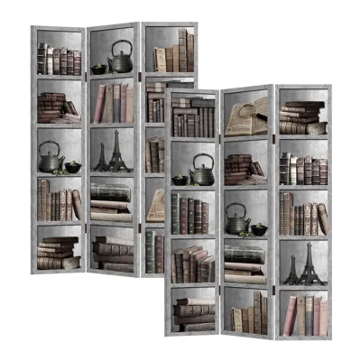 HTI-Line Paravent Bücherregal