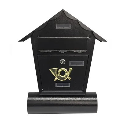 HTI-Living Briefkasten Amin Schwarz mit Zeitungsrolle