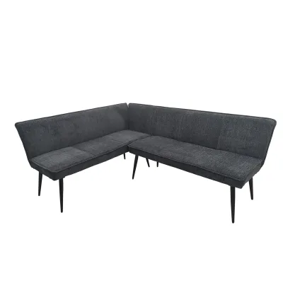 HTI-Living Eckbank 154 x 195 cm Anthrazit Mesilla kurzer Schenkel links