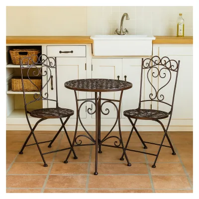 HTI-Living Essgruppe 3-teilig Curly Braun