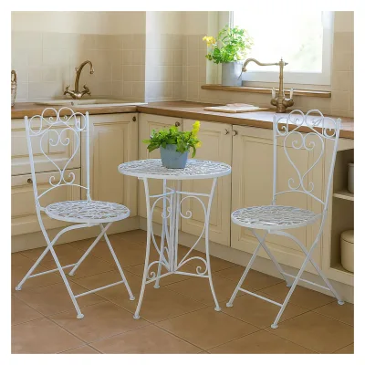 HTI-Living Essgruppe 3-teilig Curly Creme