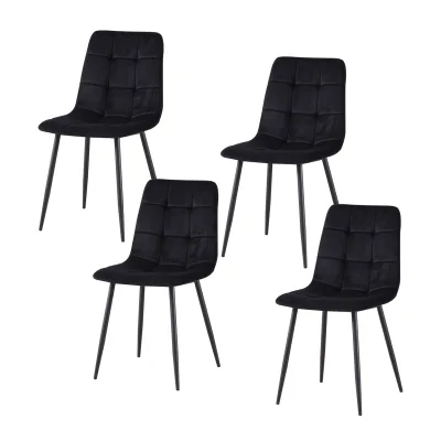 HTI-Living Esszimmerstuhl 4er Set Schwarz Mesa