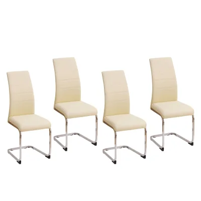 HTI-Living Esszimmerstuhl SallyC Kunstleder 4er-Set Beige