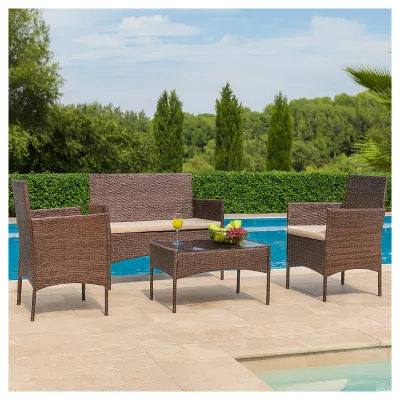 HTI-Living Gartenmöbel 4-teiliges Set Maceira