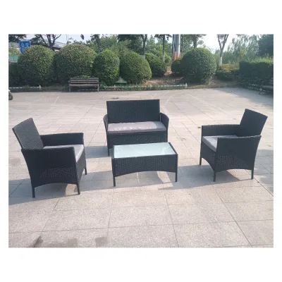 HTI-Living Gartenmöbel Anthrazit 4-teiliges Set Wiebke