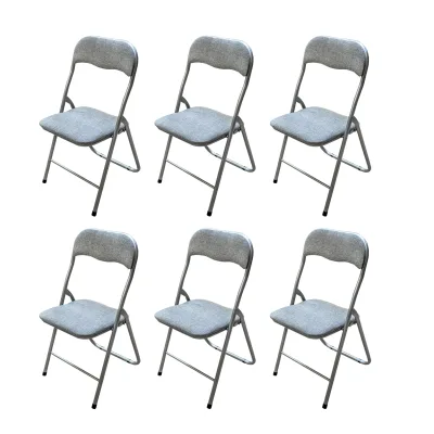 HTI-Living Klappstuhl 6er Set Dima Fabric Grau