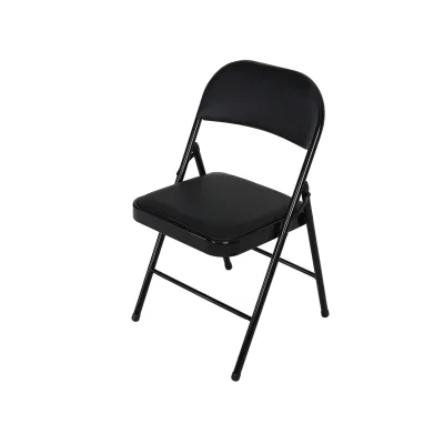 HTI-Living Klappstuhl Kunstleder Gestell Schwarz