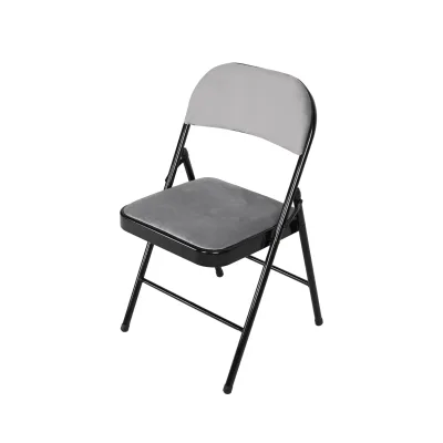 HTI-Living Klappstuhl Velvet Gestell Schwarz