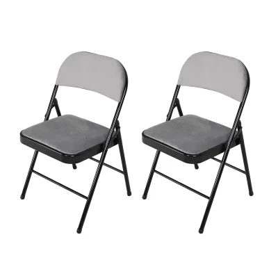 HTI-Living Klappstuhl Wedigo Velvet Grau 2er-Set