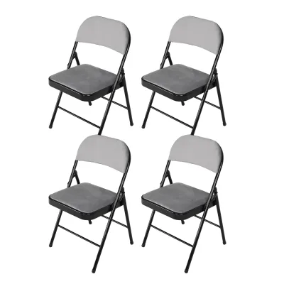 HTI-Living Klappstuhl Wedigo Velvet Grau 4er-Set