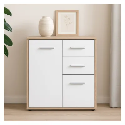 HTI-Living Kommode mit 2 Schubladen Nina Sonoma/Weiß