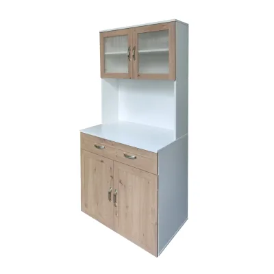 HTI-Living Küchenbuffet mit Glasteil Weiß Artisaneiche Blanca