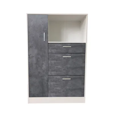HTI-Living Küchenschrank Weiß-Beton Blanca