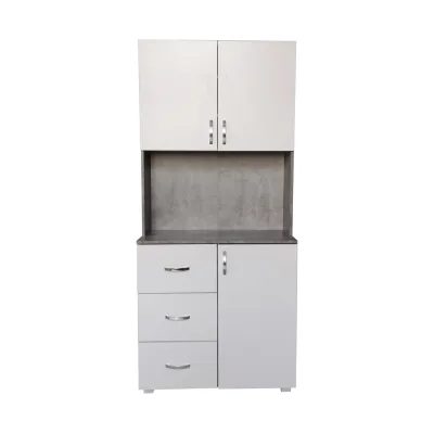 HTI-Living Küchenschrank Weiß/Beton Blanca